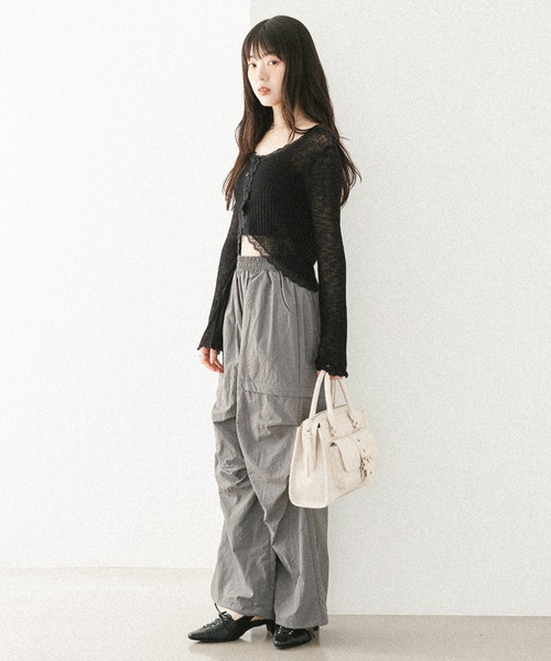 【新品未使用タグ付き】Heather シアーレースカーディガン シアーレースカーディガン 573229（カーディガン/ボレロ
