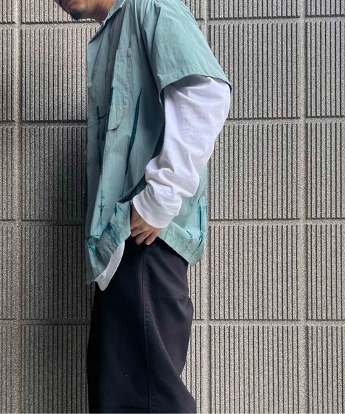 シャツ Hand-dyed open collar SH メンズ レディースの画像