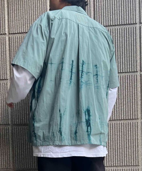 シャツ Hand-dyed open collar SH メンズ レディースの画像