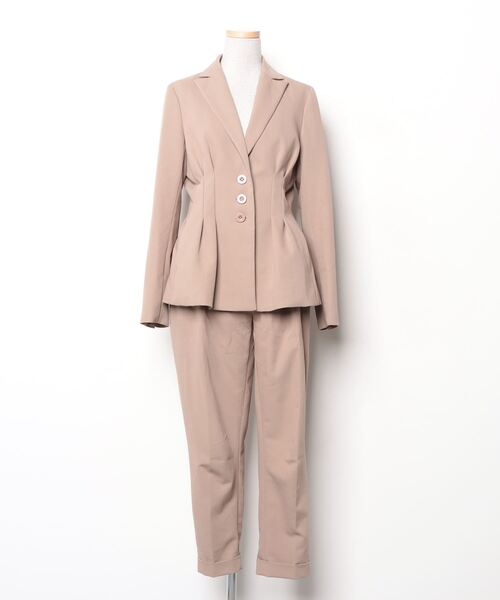 ルイルエブティック　スーツセットアップ　ライトブラウン　LL ルイルエブティック RUIRUE BOUTIQUE 選べる6タイプ洗える