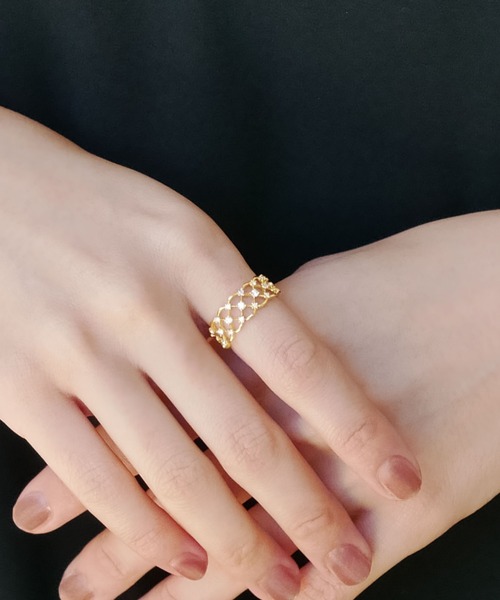 VENDOME AOYAMA 指輪 リング K18 レース ダイヤモンド