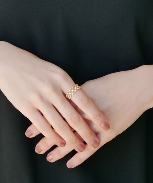 VENDOME AOYAMA 指輪 リング K18 レース ダイヤモンド