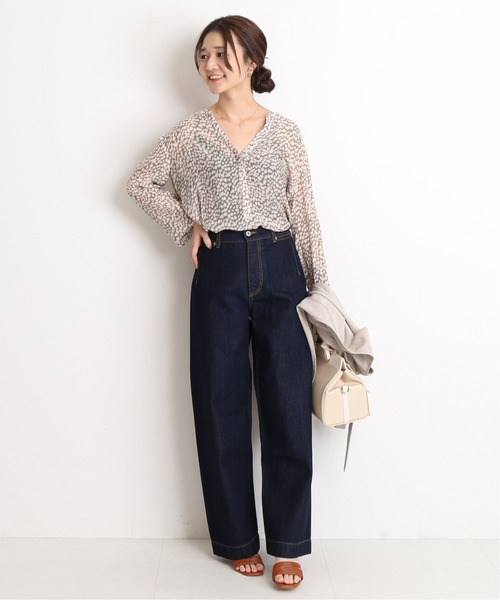 「SLOBE IENA」 加工デニムパンツ 38 ブルー レディース