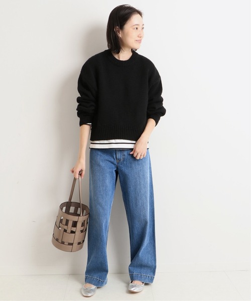 「SLOBE IENA」 加工デニムパンツ 38 ブルー レディース