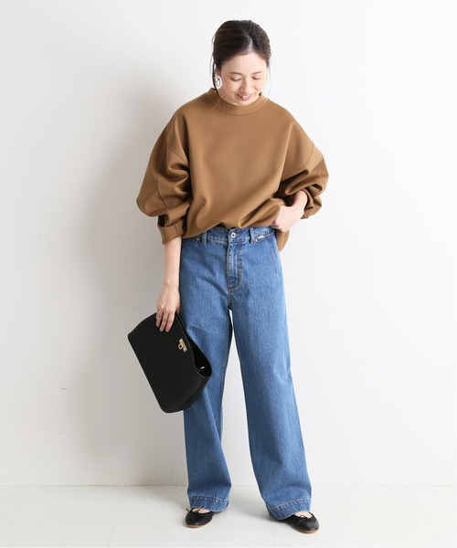 「SLOBE IENA」 加工デニムパンツ 38 ブルー レディース