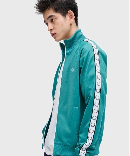 FRED PERRY ブルゾン ジャージ生地 FRED PERRY 「FRED PERRY」 ジャージブルゾン L ブラック系
