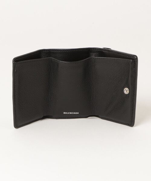 BALENCIAGA ブラック 財布 バレンシアガ キャッシュ ミニウォレット ブラック レザー ユニ