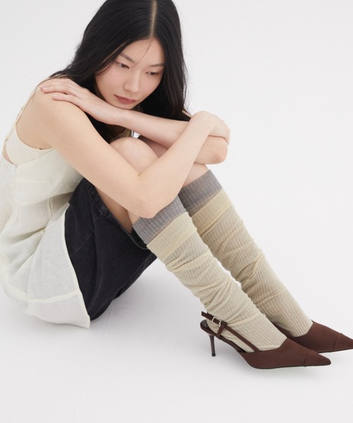 FUULLY STUDIO パンプス ポインテッドサテンミュールパンプス