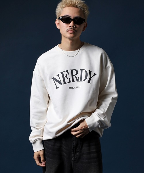 NERDY トレーナー スウェット セリフアーチロゴスウェットシャツ