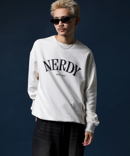 NERDY トレーナー スウェット セリフアーチロゴスウェットシャツ