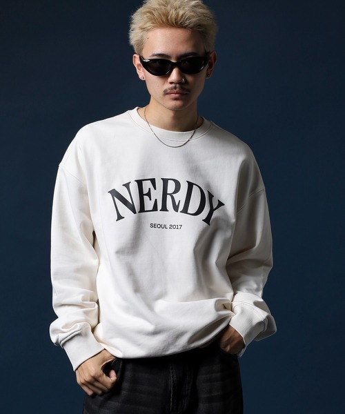 今大人気！NERDY トレーナー　Sサイズ NERDY トレーナー スウェット セリフアーチロゴスウェットシャツ