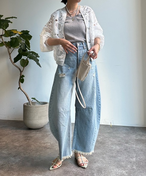 DouDou（ドゥドゥ） ジップアップブルゾン FREE オフホワイト