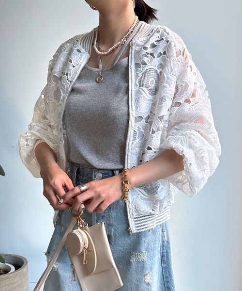 DouDou（ドゥドゥ） ジップアップブルゾン FREE オフホワイト