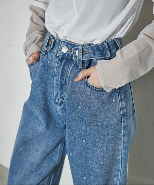 「THE YOn」 デニムパンツ M ライトブルー レディース