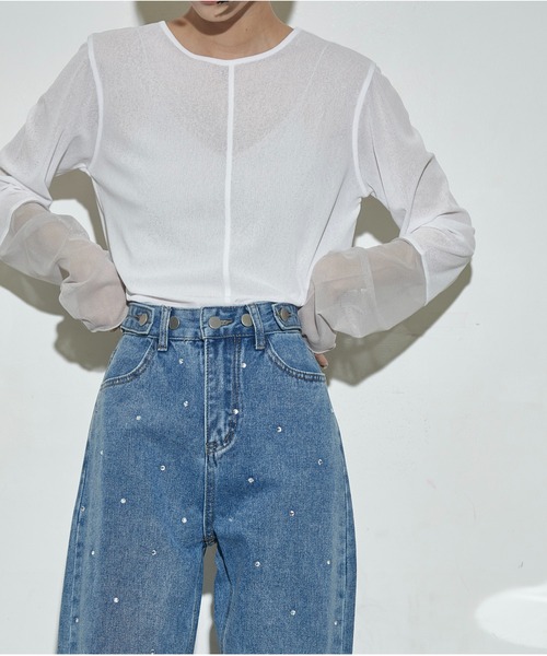 「THE YOn」 デニムパンツ M ライトブルー レディース