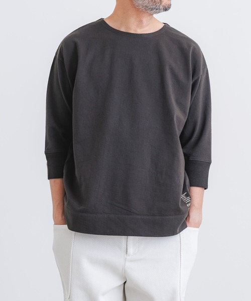quadro tシャツ スーパーインレイ7分袖ボートネックプルオーバー
