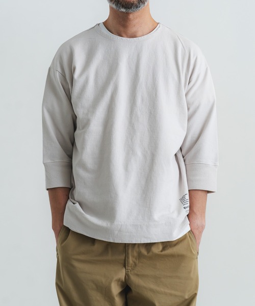 quadro tシャツ スーパーインレイ7分袖ボートネックプルオーバー
