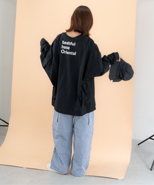 bashful base Oriental tシャツ 「bbO」バックロゴボリュームロンT