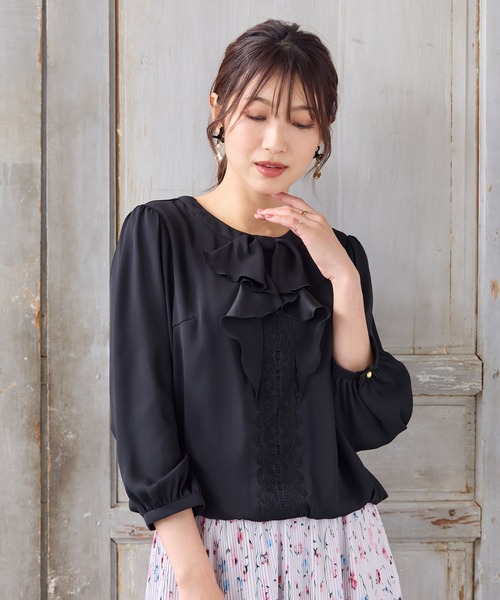 Rose Tiara（ローズティアラ） ブラウス シャツ 「手洗いOK」リボン