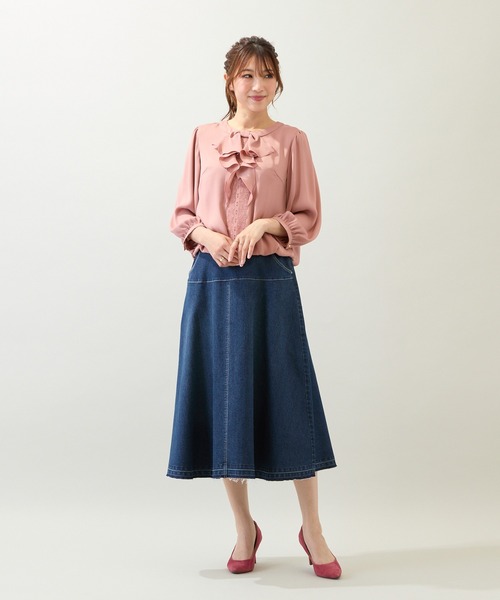 Rose Tiara（ローズティアラ） ブラウス シャツ 「手洗いOK」リボン