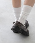 スニーカー レースアップ 厚底 バレエスニーカ...の詳細画像1