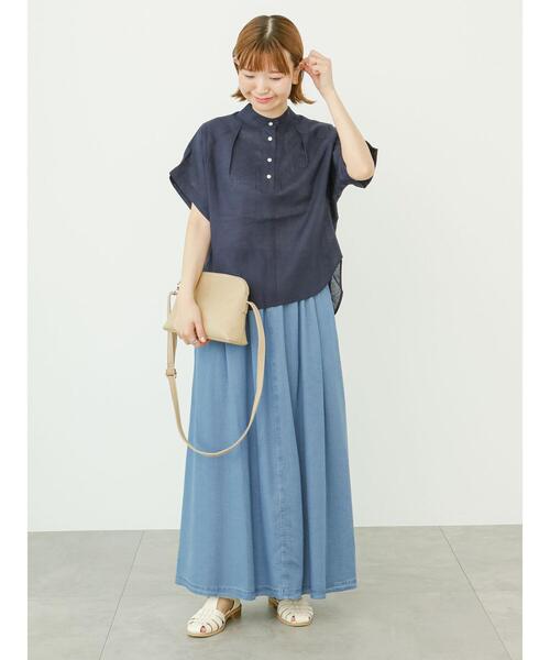 「Lugnoncure」 ドルマンスリーブブラウス F ネイビー レディース_画像2