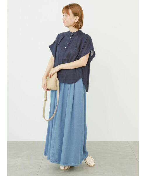 「Lugnoncure」 ドルマンスリーブブラウス F ネイビー レディース_画像3