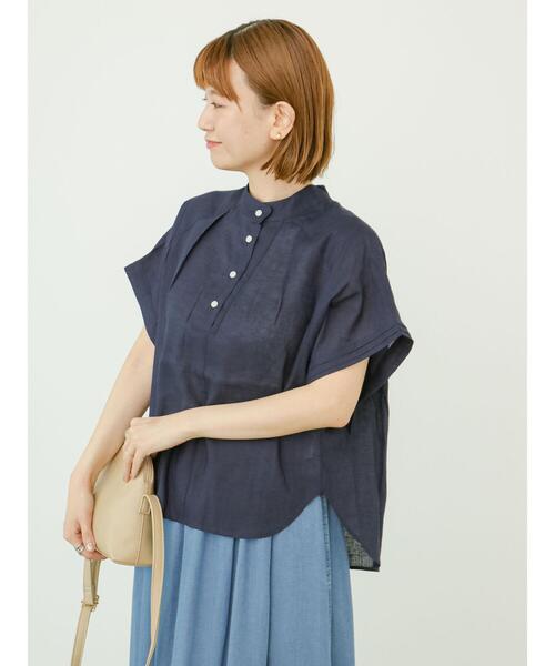 「Lugnoncure」 ドルマンスリーブブラウス F ネイビー レディース_画像4