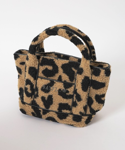 BAYFLOW トートバッグ レオパードボアロゴトートS レディース