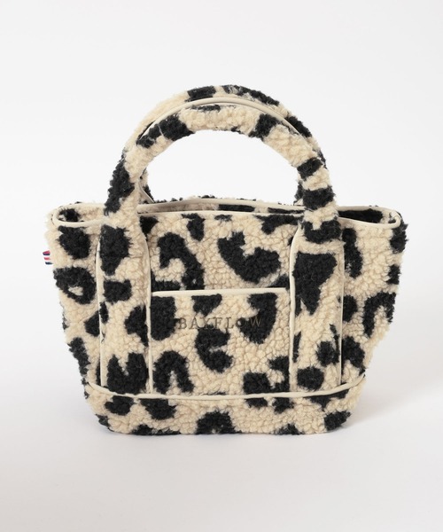 BAYFLOW（ベイフロー） トートバッグ レオパードボアロゴトートS