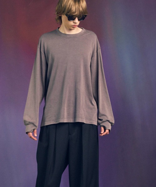 オーバークルーネックロングスリーブティーシャツ メゾンスペシャル MAISON SPECIAL（メゾンスペシャル） tシャツ 「UNISEX」「EX」Prime