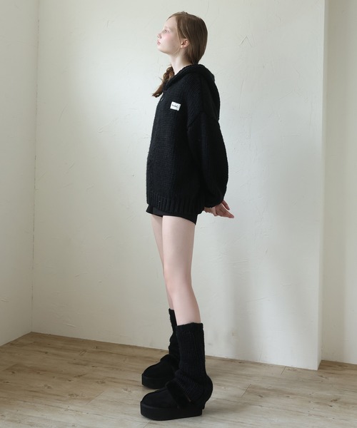 Seemi.by NICE CLAUP ニット セーター 「Seemi.」ZIPニットパーカー