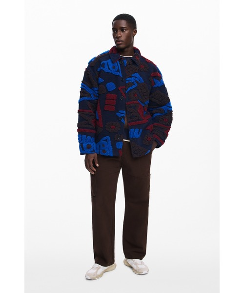 Desigual（デシグアル） コート ジャケット レリーフ加工のエスニック