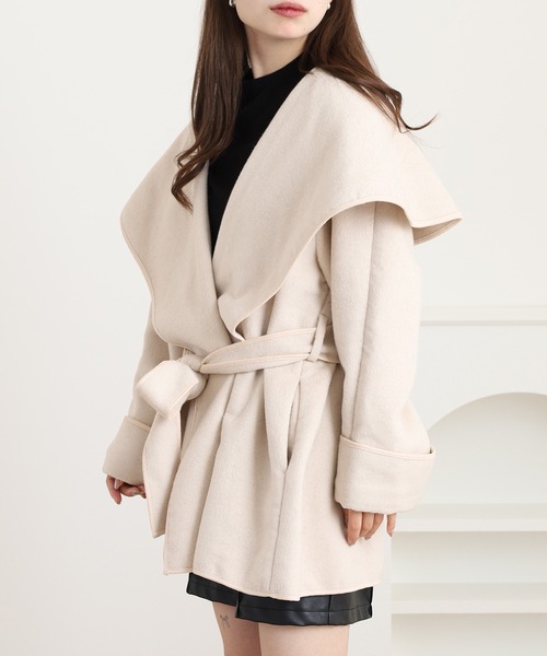 FUNALIVE（ファンアライブ） コート アウター ショールカラーミドル