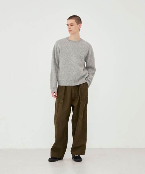 ワイドパンツ カーゴパンツ ストーンウェーブコットン メカニックパンツ メンズの画像