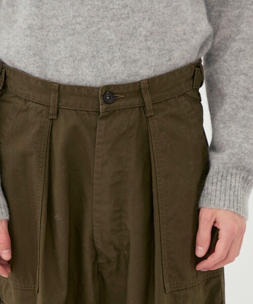 ワイドパンツ カーゴパンツ ストーンウェーブコットン メカニックパンツ メンズの画像