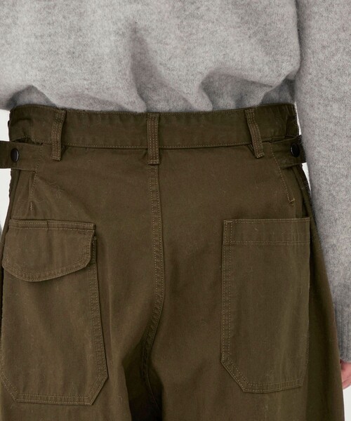 ワイドパンツ カーゴパンツ ストーンウェーブコットン メカニックパンツ メンズの画像