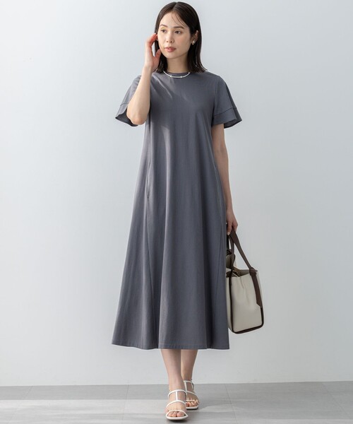 「組曲」 半袖ワンピース 7 ネイビー レディース_画像3