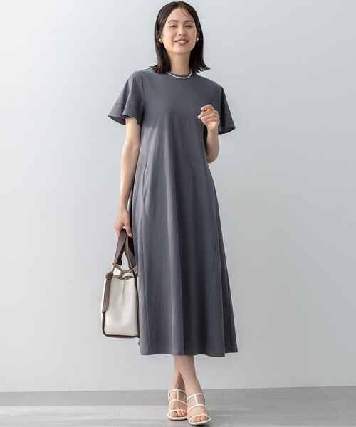 「組曲」 半袖ワンピース 7 ネイビー レディース_画像6