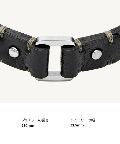 ブレスレット フォッシル アクセサリー メンズ ブレスレット ブラック JF04946040 メンズ_9