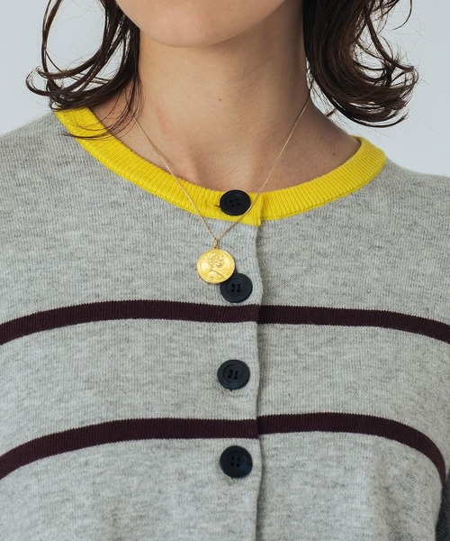ROSE BUD（ローズバッド） カーディガン (CREOLME)MULTI STRIPE KNIT