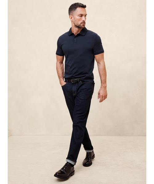「BANANA REPUBLIC FACTORY STORE」 半袖ポロシャツ X-LARGE ブラック メンズ_画像8