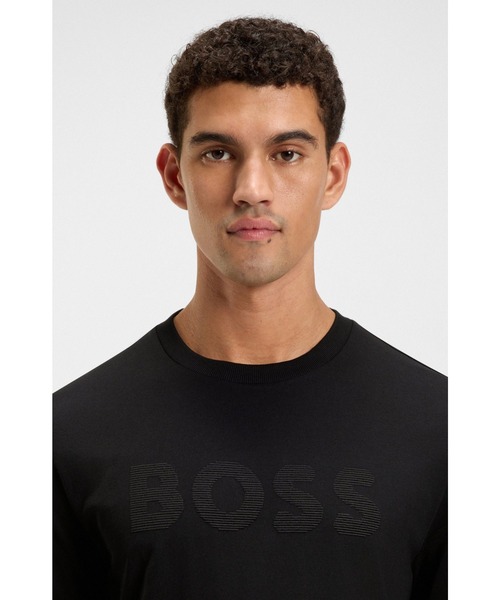 BOSS（HUGO BOSS） tシャツ コットンジャージー Tシャツ ロゴアート