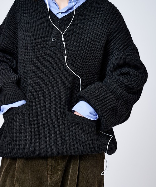WETTEMPT セーター ニット HENRY NECK RIB KNIT /ヘンリーネック