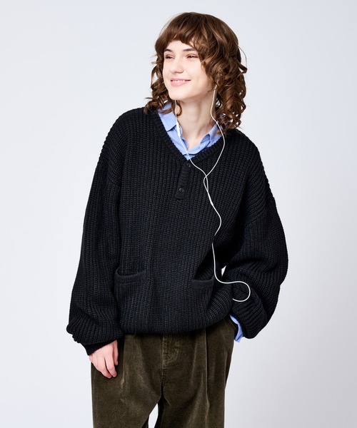 WETTEMPT セーター ニット HENRY NECK RIB KNIT /ヘンリーネック