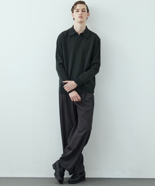 united tokyo MICRO WOOL リラックスポロ サイズ1 テクノラマ リラックスポロシャツ(1 WHITE): : メンズ｜UNITED TOKYO