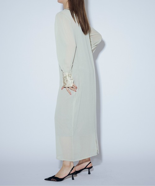 「Ezick」 長袖ワンピース FREE ブラック レディース_画像4