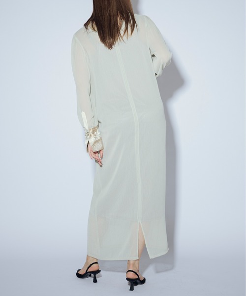 「Ezick」 長袖ワンピース FREE ブラック レディース_画像5