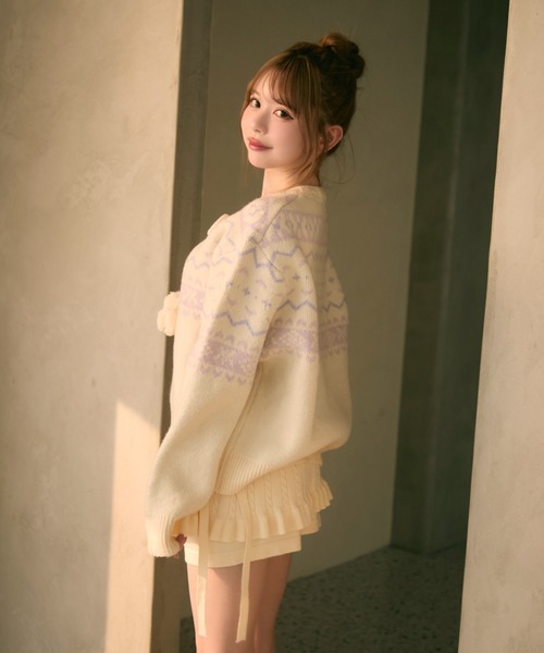 TITTY＆CO.（ティティーアンドコー） カーディガン ノルディック柄