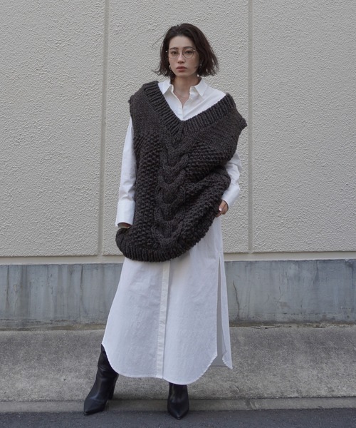 「ETRE TOKYO」 ノースリーブニット FREE オフホワイト レディース_画像2